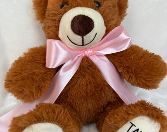 Flower Girl Teddy Bear, Proposal Gift, Stuffed Animal Personalized Wedding, Will you be my Flower Girl