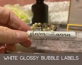 Personalized Wedding Bubbles: Glossy Labels for Send Off