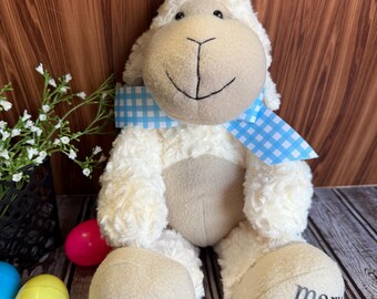 Personalisiertes Osterlamm Plüschtier: Individuelles Andenken zur Taufe, Erstes Ostergeschenk