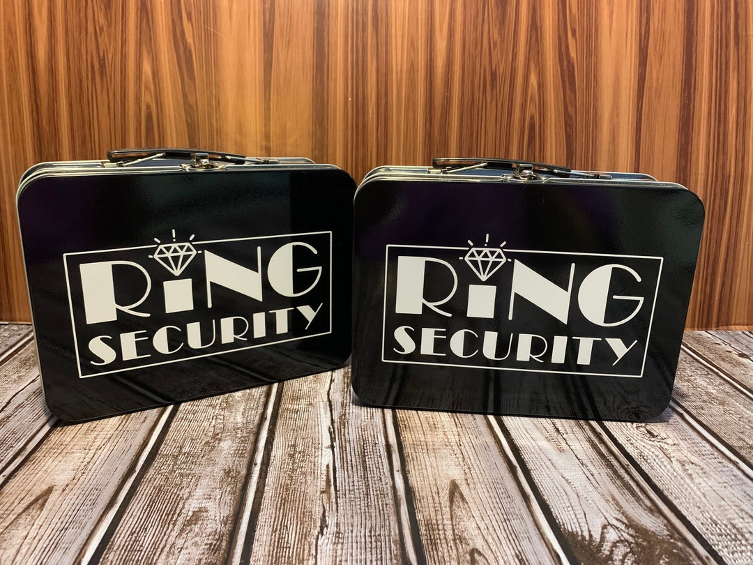 Black RING SECURITY BOX, Ring Security Case, Ring Bearer Briefcase