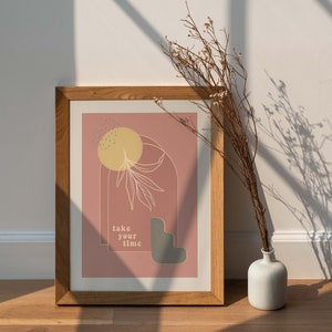 Minimalist Boho Art Print | Digital Download | Inspirational Saying | Boho Art | Wall Art