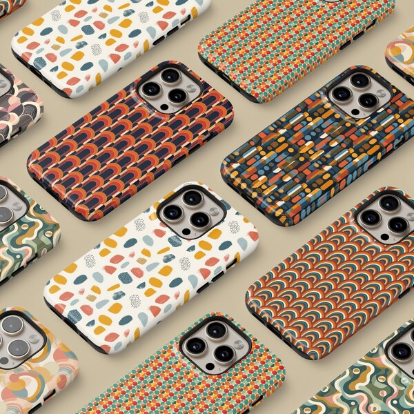 Eclectic Elegance Phone Cases - Vintage-Inspired Patterns with Modern Twist - Artisan Protective Covers for iPhone