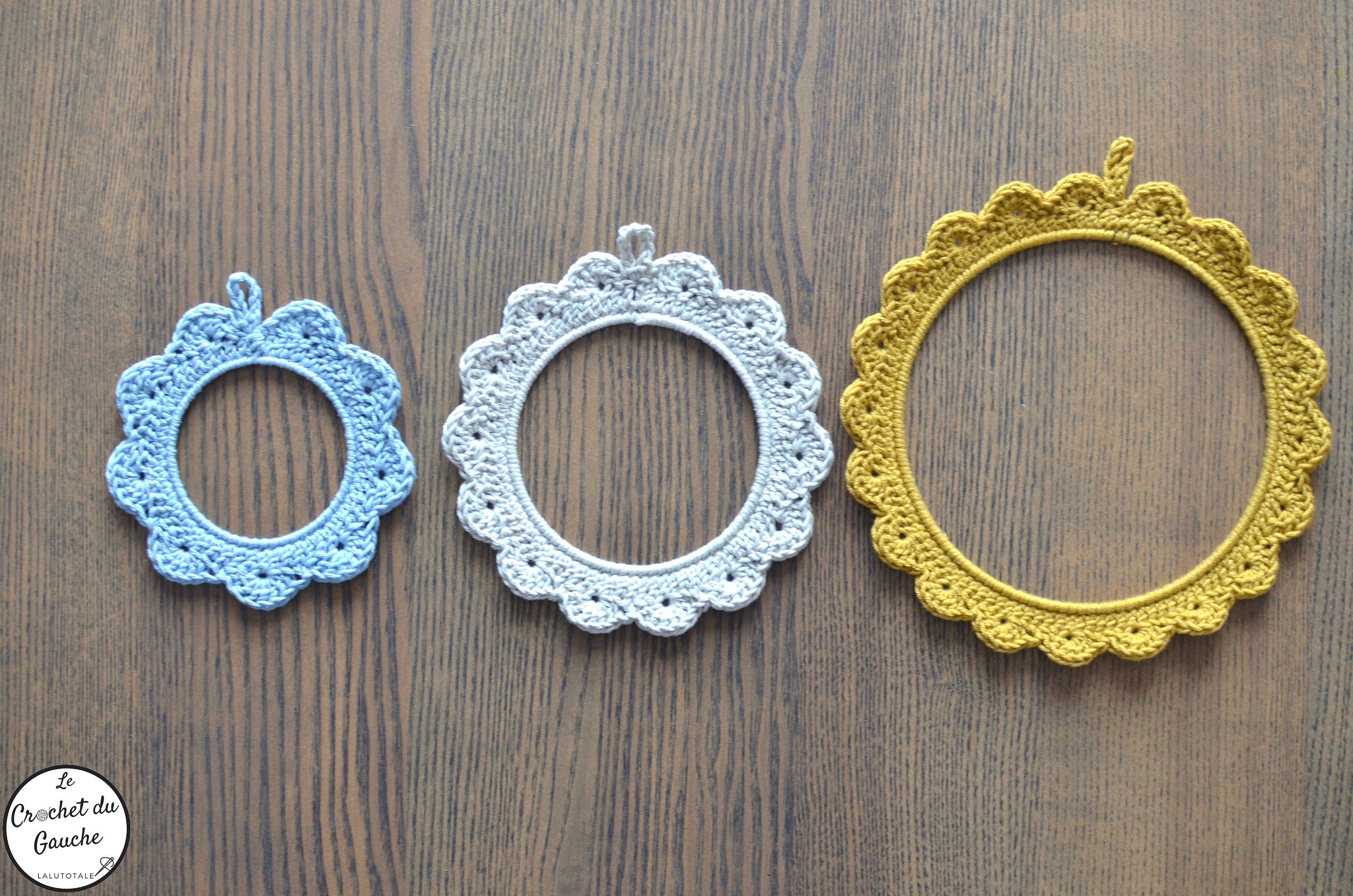 Cadre Déco Au Crochet Mava , Mural, Vintage, Plastic-Free