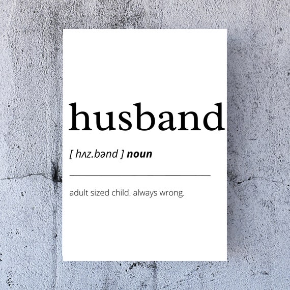 Ehemann Definition Print A4 Poster Lustiges Zitat Print Etsy.de