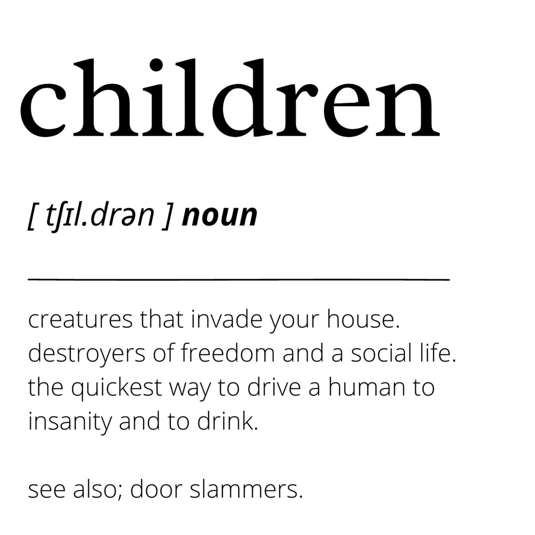 Children Definition Print A4 Poster Funny Quote Print Etsy
