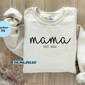 MAMA 2024 SVG| Mama Png | Mama Gift | Gift for Mama | Mama Shirt | Mother&#39;s Day | Pregnancy Announcement, Baby Shower Gift, Gift for Her