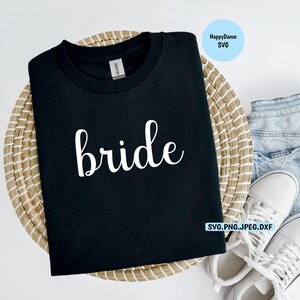 花嫁 SVG デジタル ダウンロード - svg、jpeg、dxf、png | 結婚 | 将来の花嫁 | 結婚式 | ボーイフレンド | カップル | 花嫁シャツ