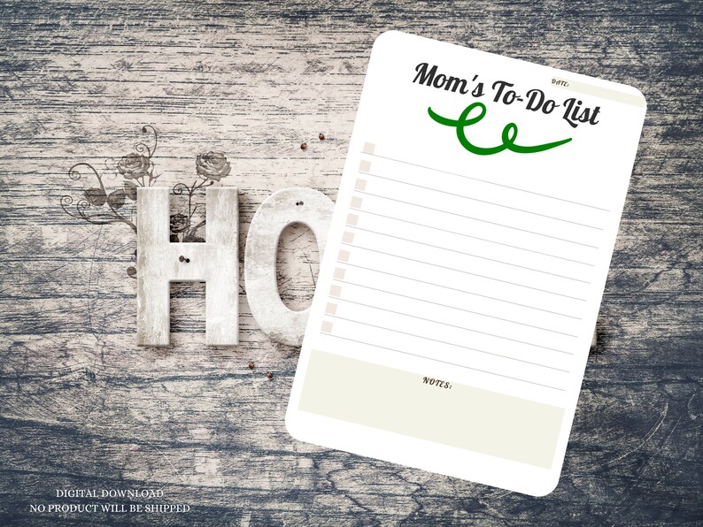 Moms to Do List Moms Daily Planner Moms Daily to Do List Mom Gets ...