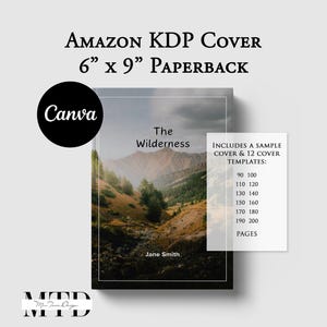 6x9 KDP Book Cover Template: Canva Editable Paperback