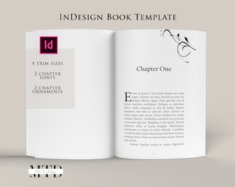 Adobe InDesign-boeksjabloon KDP-interieur: Modern Serif (digitale download)