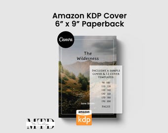 6x9 KDP Book Cover Template: Canva Editable Paperback