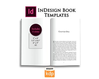 Editable InDesign Book Templates for Amazon KDP – 4 Trim Sizes included