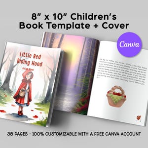 KDP Template Children&#39;s Book, Picture Book, KDP Interior Canva, KDP Template for Canva, Editable Book Template, Childrens Book Interior 8x10