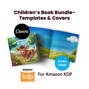 Bundel met canva-kinderboeksjablonen, voor Amazon KDP-interieur (inclusief 6 maten, digitale download)