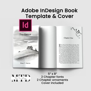 Adobe InDesign Book Template: 5x8 KDP Interior with Cover (Digital Download, IDML & INDD files)