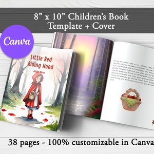 Modèle KDP pour livre pour enfants, intérieur Canva KDP, modèle KDP pour toile, modèle de livre modifiable, intérieur de livre pour enfants 8 x 10