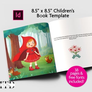 Livre d'intérieur pour enfants 8,5 x 8,5 KDP, Modèle KDP pour InDesign, KDP Adobe InDesign, Modèle de livre modifiable, Modèle de livre pour enfants InDesign