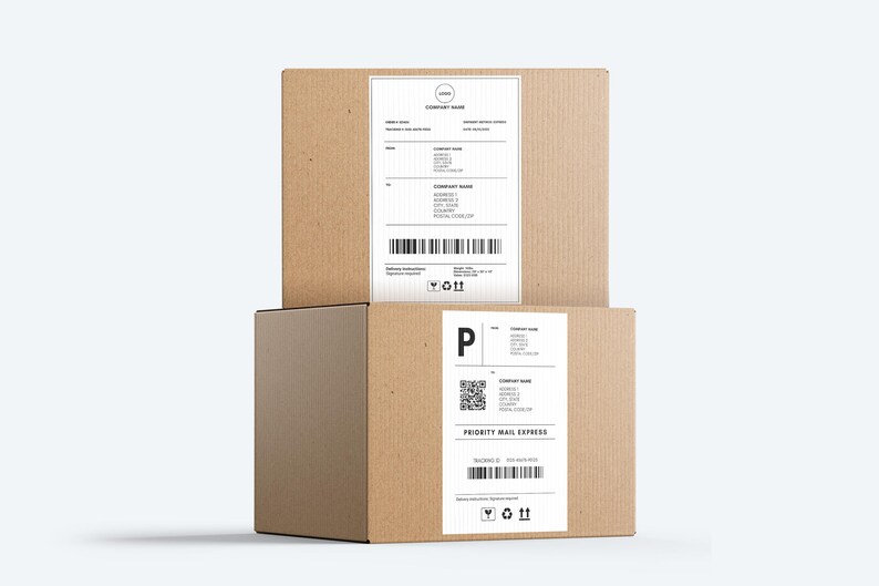 Editable Shipping Label Templates: Small Business Packaging - 4x6 ...