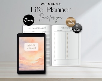 Canva Life Planner | MRR PLR Rights | Editable Planner Bundle (Digital Download)