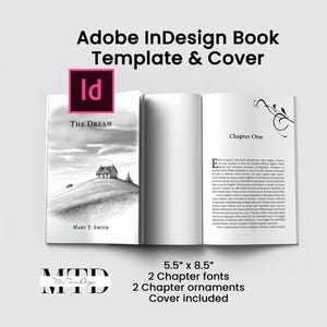 Adobe InDesign Book Template: 5.5" x 8.5" Amazon KDP Interior (Digital Download) & Cover