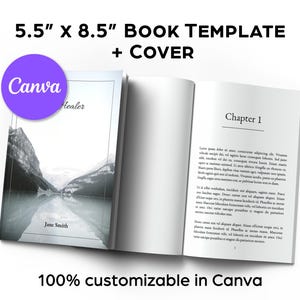 KDP interior 5.5x8.5 template, Canva book template, KDP book 5.5x8.5 template, book formatting, book template, Digital Download for KDP