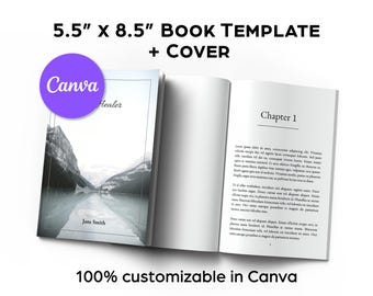 KDP interior 5.5x8.5 template, Canva book template, KDP book 5.5x8.5 template, book formatting, book template, Digital Download for KDP