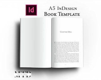 Adobe InDesign A5 Classic Serif Book-sjabloon, interieurontwerp (digitale download, IDML en INDD)