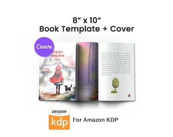 8x10 Children's Book Template, KDP Interior, Canva Editable Storybook