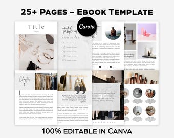 Canva eBook Template: Editable Workbook & Lead Magnet (26 Pages, US Letter)