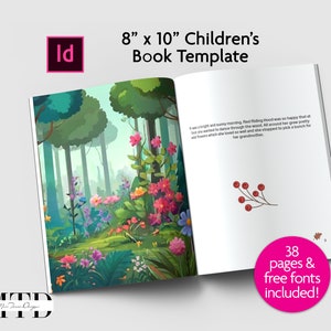 Livre d'intérieur KDP pour enfants 8 x 10, Modèle KDP InDesign, Modèle de livre InDesign, Modèle de livre modifiable Modèle de livre pour enfants InDesign
