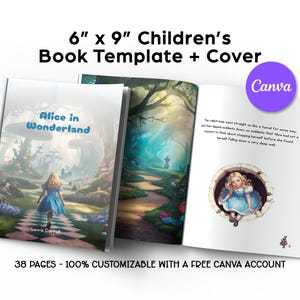 KDP Template Children&#39;s Book, Picture book 6 x 9, KDP Interior Canva, KDP Template for Canva, Editable Book Template, Kids Book Interior
