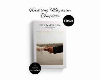 Editable Canva Wedding Magazine Template: DIY Digital Download in Canva (A4 & US Letter)