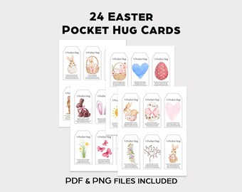 24 Printable Easter Pocket Hug Poems — Universal Mini Cards for Kids and Mentors