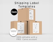 Editable Shipping Label Templates: Small Business Packaging - 4x6" (Canva Printable Digital Download)