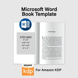 Modelo de livro Amazon KDP, fonte sem serifa, interior em Word 6x9 (download digital)