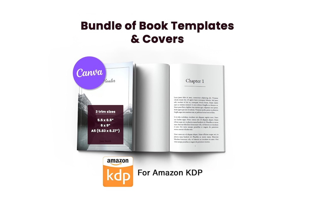 Canva Book Template Bundle for Amazon KDP, Book Formatting, Digital ...