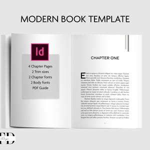 Plantilla de libro de InDesign Interior de KDP / Plantilla de libro de KDP / Diseño de formato de libro / Plantilla de libro moderno / Descarga digital para cargar en KDP