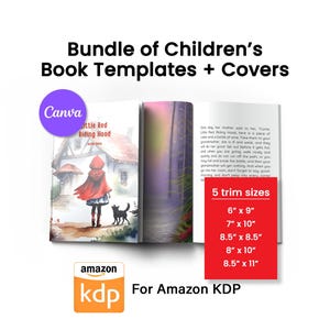 Children's Book Template Bundle, KDP Interior, Canva Editable (5 Trim Sizes)
