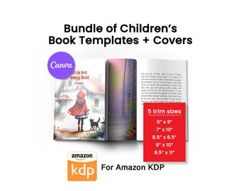 Children's Book Template Bundle, KDP Interior, Canva Editable (5 Trim Sizes)