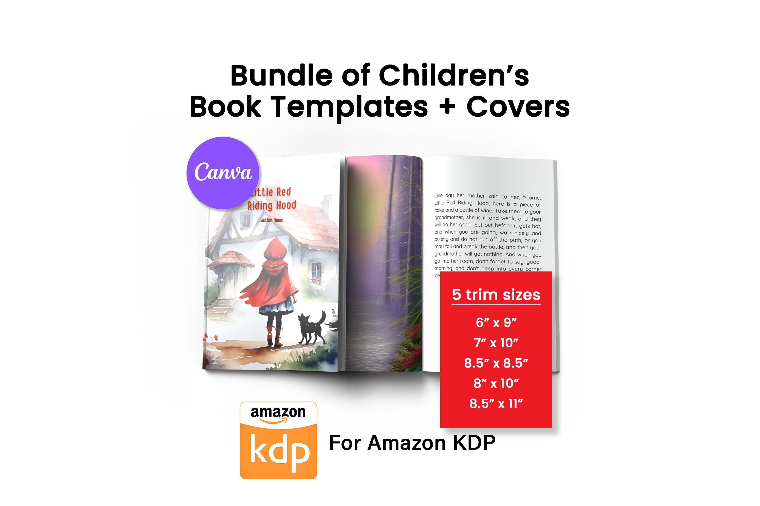 Children's Book Template Bundle, KDP Interior, Canva Editable (5 Trim ...