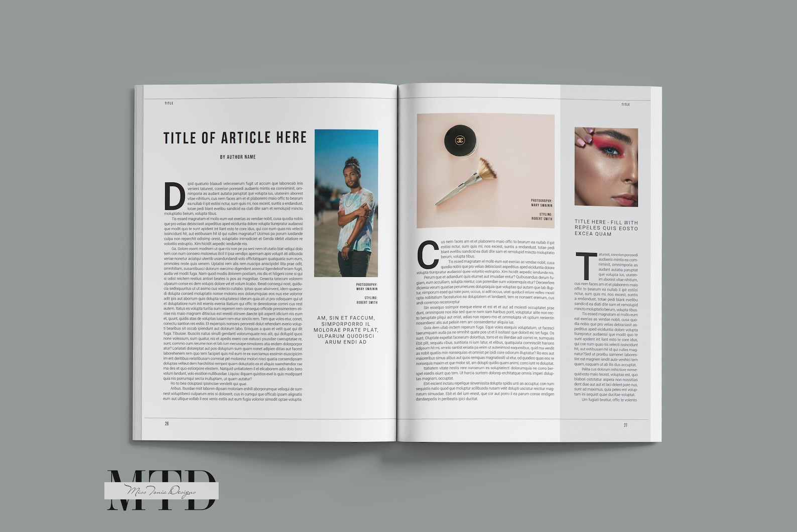 Editable Fashion Magazine Template | Adobe Indesign Layout (A4 & US ...