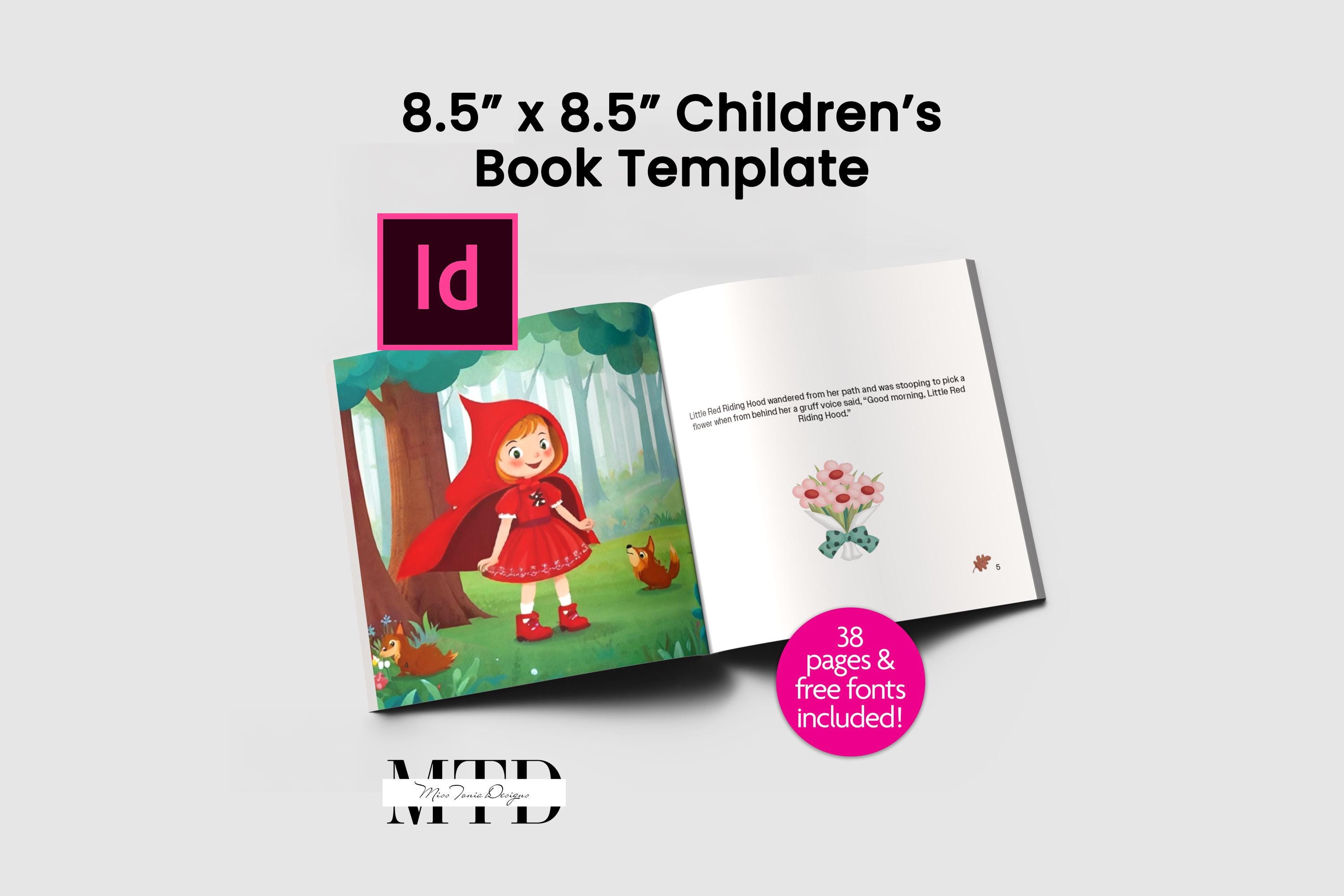Adobe Indesign 8.5x8.5 Children's Book Template, Editable KDP Interior ...