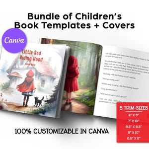 Bundle KDP Template Children&#39;s Book, KDP Interior Canva, Picture book Template, KDP Template Canva, Editable Book Template, Children&#39;s Book