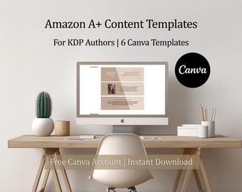 Amazon KDP A+ Content Templates for Authors | 6 Canva Book Promotion Headers