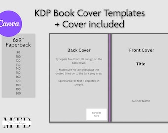Canva KDP Book Cover Templates 6x9 (Paperback)