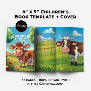 6x9 Canva Children&#39;s Book Template with Matching Cover: KDP Interior Layout for Kid&#39;s Book