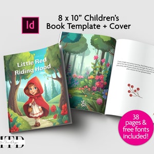 Livre d'intérieur KDP pour enfants 8 x 10, Modèle KDP InDesign, Modèle de livre InDesign, Modèle de livre modifiable Modèle de livre pour enfants InDesign