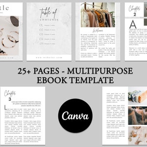 Canva Ebook Template: Lead Magnet, Magazine, Course Book (US Letter, 25+ Pages)