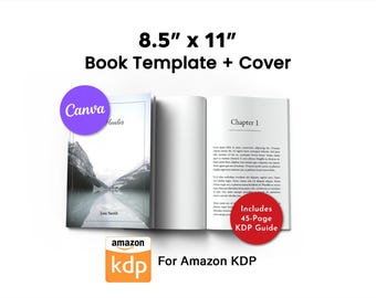 8.5x11 Canva Book Template, Amazon KDP Book Interior, Serif Font (Digital Download)