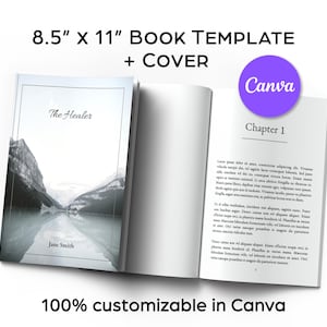 KDP book 8.5x11 template, KDP interior, Canva book template, book formatting, book template, Digital Download for KDP, Serif font book